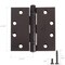Cauldham (3 Pack) Commercial-Grade 4-1/2" Full Mortise Ball-Bearing Door Hinges